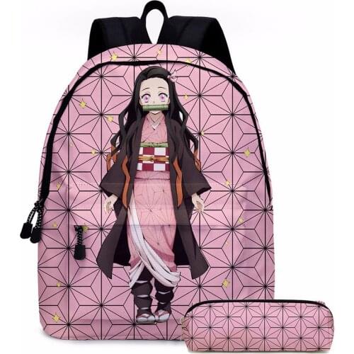 Demon Slayer Anime Cosplay Backpack Creative Anime Tomioka Giyuu School Bags Girls Travel Bag Mochila Feminina Notebook Bags