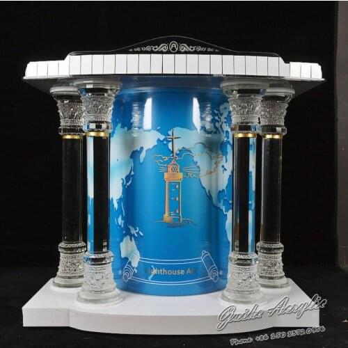 Church Foyer Furniture acrylic Church Furniture Crystal column Church podium