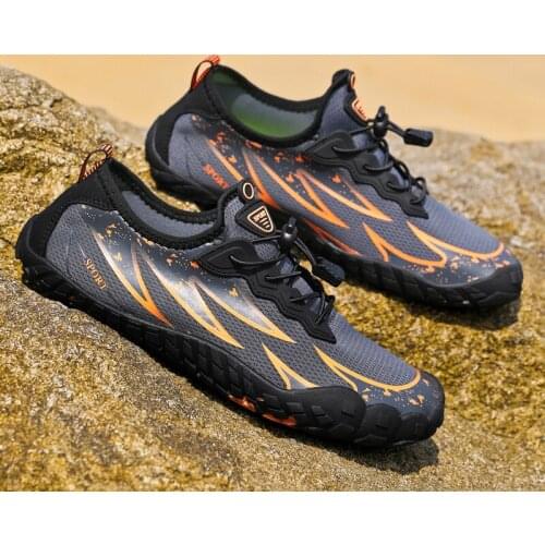 Fetchmous Fashion Men Wading Hiking Shoes Outdoor Sport Sneakers Climbing Shoes Non-slip Breathable Shoes