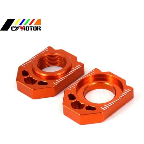 Motorcycle CNC Rear Adjuster Block Chain For KTM SX SX-F XC XC-F 125 150 200 250 300 350 400 450 TC125 FC 250 350 450 2013-2016