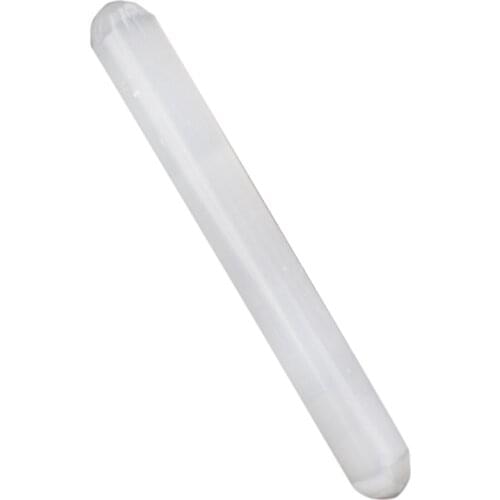 Natural White Selenite Wand Crystal Cylinder Quartz Acupoint Massage Tool Healing Chakra Palm Stones Fraueneis Mineral Specimen