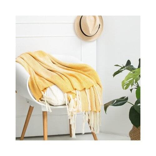 New Cotton Gray,Yellow Knit Blankets for Sofa/Bed/Home Blanket for Winter Sofa Cover Bedspread Christmas Decoration