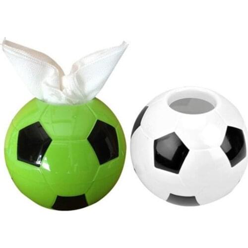 Soccer Plastic Tissue Box Football Household Paper Cover Case Storage Roll Home Car Sitting Room Napkin Holder Organizer