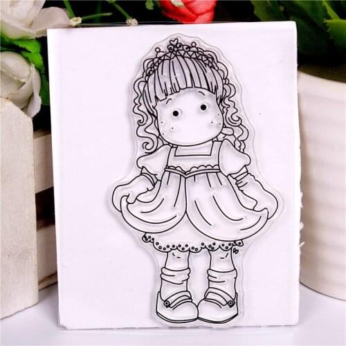 Dress girl pattern Stamp Scrapbooking New Alphabet Stamp Embossing Craft Silicone Transparent Stampstampons