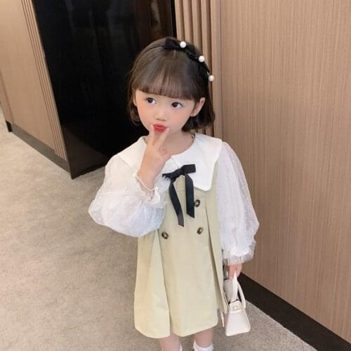 Girl Dress Plaid Pattern Kids Party Dresses For Girls 2021 New Dress Child Casual Style Girls Clothing