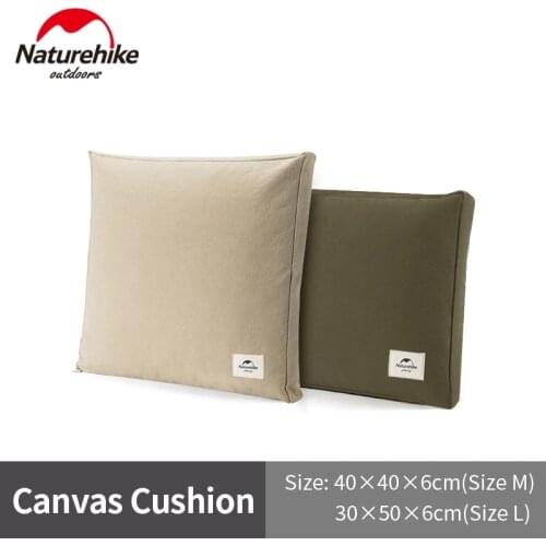 Naturehike Outdoor Camping Cushion Pillow White Goose Feather Ultralight Travel Lumbar Pillow Dual-use Canvas Cushion NH21PS002