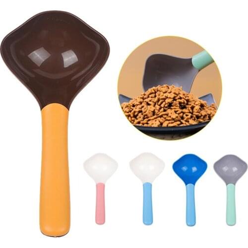 Portable Pet Cat Dog Food Shovel Scoop Feeding Spoon Reusable Puppy Food Cup Kitten Feeding Scooper Pet Feeders Pet Supplies