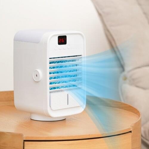 Portable Battery Powered Air Cooler with Mood Lighting Portable Cooler with 3 Fan Speed USB Charging