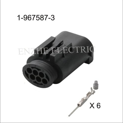 50SET DJ7063Y-0.6-11 car male cable connector terminal 6 pin connector automotive Plug socket wire cable connector 1-967587-3
