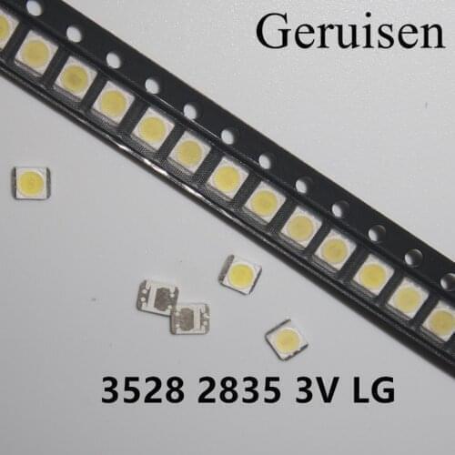 1000PCS/Lot 3528 2835 SMD LED Repair Beads 1W FOR LG Cold White 100LM For TV/LCD Backlight