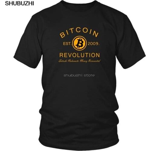 BITCOIN REVOLUTION SHIRT - BITCOIN CRYPTO SHIRT - CRYPTO CURRENCY T-SHIRT Cool Casual t shirt men Unisex Fashion tshirt sbz6105