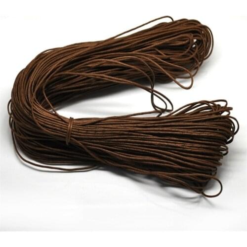 80 Meters Doreen Box Lovely Waxed Cotton Cord Coffee Color 1.5mm for DIY Bracelet/ Necklace Jewelry Making Cords (B19624)