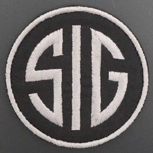SIG SAUER Tactical Military Morale Patches Embroidery Badge with Hook Backing for Backpack Jackets Hat Decoration