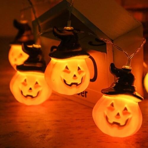 Halloween Pumpkin Lantern String Battery Usb Plug-In 3 Styles of Halloween Party Haunted House Atmosphere Led Decorative Lights