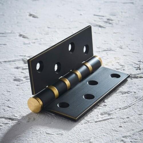 Light Luxury 4 Inch Thicken Copper Hinge Household Cabinet Door Connector Indoor Gate Silent Hinges Hardware Accessories