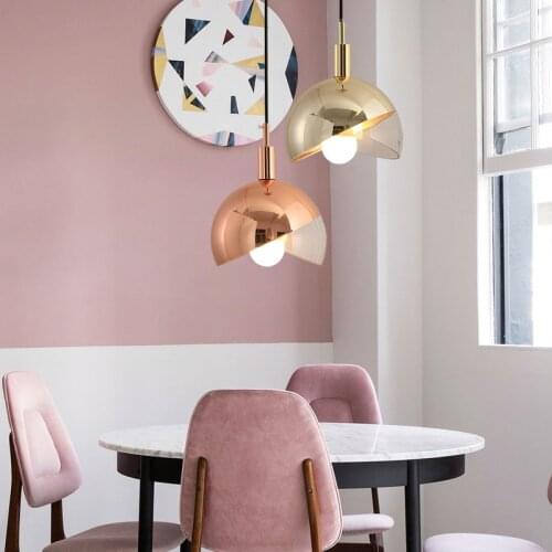 LED Chandelier Creative Bedroom Bedside Hanging Light Glass Modern Nordic Kitchen Restaurant Bar Coffee Simple Gold Pendant Lamp