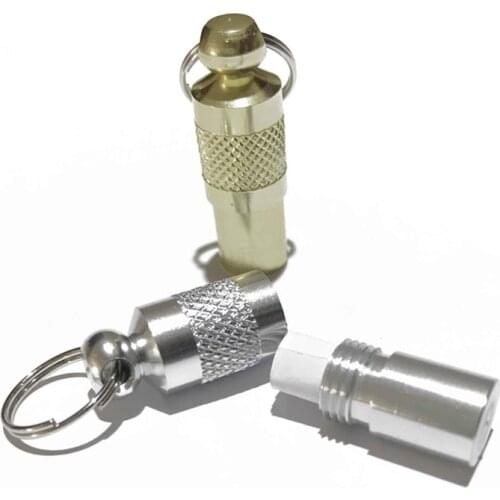 Transer Pet Supply Silver Aluminum Alloy Pet Dog Cat Name Label Barrel Storage ID Tags Collar Attached Address Label Empty Tube