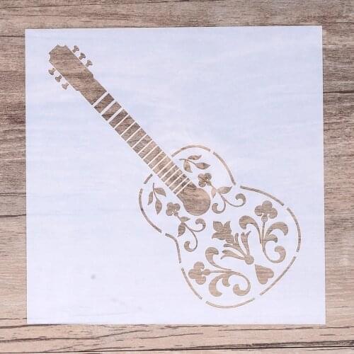 13 cm DIY Craft Layering Guitar Stencils For Scrapbooking Painting Stamping Stamps Album Decorative Embossing Paper Cards