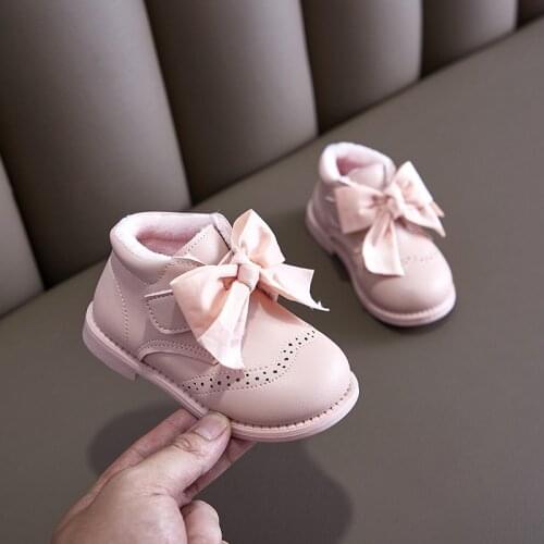 2021 New Spring Autumn Baby Girls Shoes Cute Bow Patent Leather Princess Shoes Solid Color Kids Gilrs Dancing Shoes First Walker