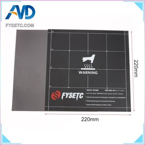 Fles Magnetik Heatbed Build Surface Plate Sheet 2 in 1 with 3M Adhesive Backing 220x220mm For Wanhao i3 Anet A8 A6 Ender 5