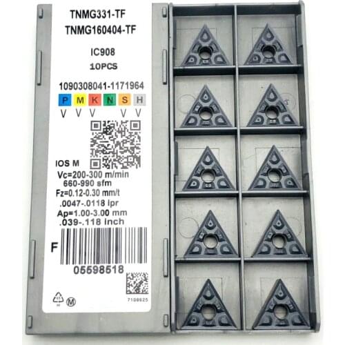 Turning insert TNMG160404 TF IC907 / IC908 External turning tool Carbide insert lathe tool CNC machine tool parts turning tools