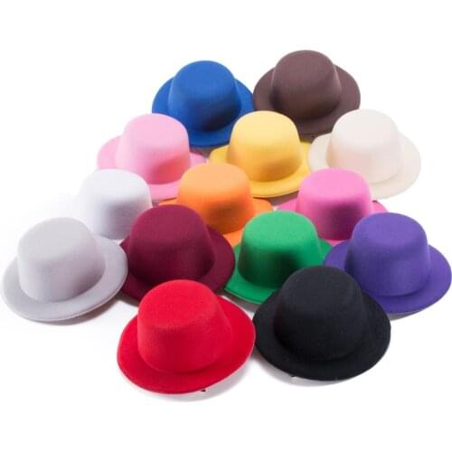 1pcs MINI TOP HATS Wedding Party Fascinator Base Alligator Clip Diameter 13cm A007