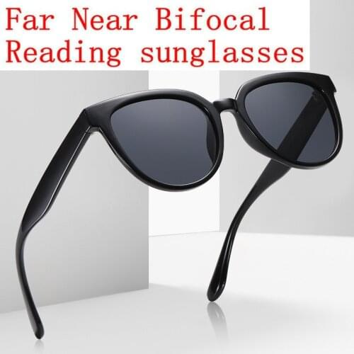 2021 Bifocal Reading Glasses Men Women Square Magnification Eyeglasses Diopter Fashion Anti-Fatigue Sunglasses Retro + 1.5 NX