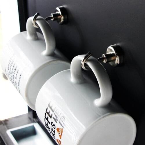 4Pcs D12 Strong Magnetic Hooks Heavy Duty Wall Hooks Hanger Key Coat Cup Hanging Hanger Home Kitchen Storage Organization Hook