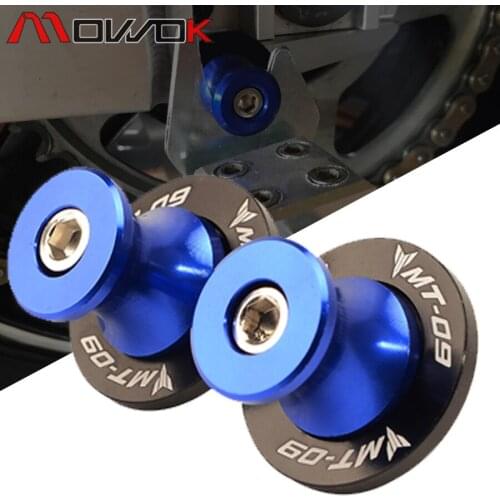 6MM For YAMAHA MT09 FZ09 FJ09 mt-09 2014-2019 tracer 900 Motorcycle high Quality Accessories CNC Swingarm Spool screws Slider