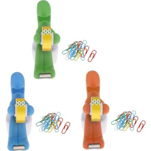 Butt Station Desk Accessory Tape Dispenser Pen Memo Holder Paper Clip Holder Office Supplies Tape Dispenser Storage Box