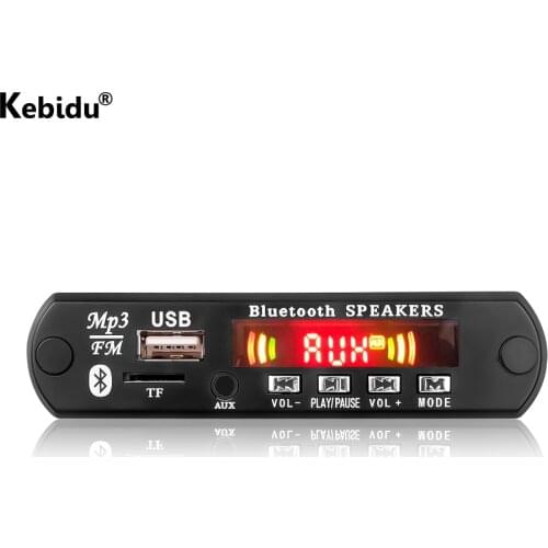 Kebidu DC 12V Bluetooth APP Control Car Audio Speaker MP3 WMA Decoder Board Support TF USB FM APE FLAC WAV WMA Audio Module