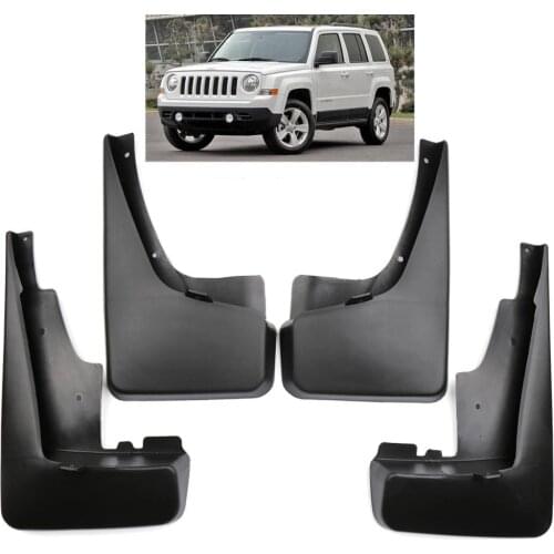 Black Automobile Motorcycle Rear Front Fender Splash Guard for Jeep Liberty 2015-2018