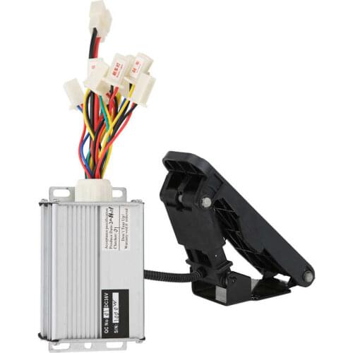 Electric Bike/Scooter Foot Pedal Throttle and 36V 1000W Prevent Overturned Brush Controller Set Electric Bicycle Accessory