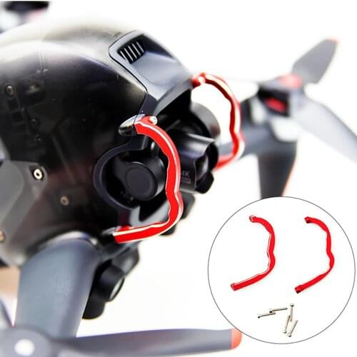 For DJI FPV Combo Gimbal Bumper Anti-drop Bar Camera protector PTZ Aluminum Alloy Drone Accessories For DJI FPV Racing Red/Black
