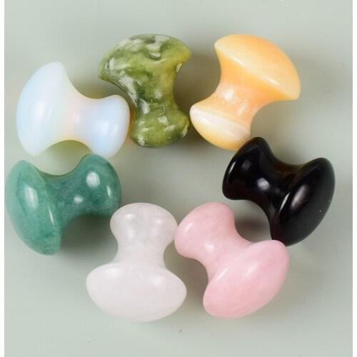 Mixed Mushroom Massager Natural Stone Massage Facial Chin Gua Sha Tool Crystal Quartz SPA Hot Acupuncture Healing Eye Health