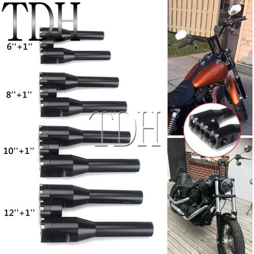 For Harley 1in 25mm Motorcycle Handlebar Mount Clamp Riser Aluminum Handle Bar Riser Straight Rise 6'' 8'' 10'' 12'' Cafe Racer