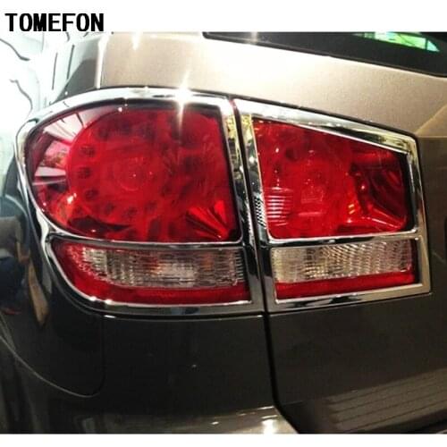 For Dodge Journey JCVU JC For Fiat Freemont 2012 2013 2014 ABS Chrome Plastic Rear Tail Light Lamp Cover Trim 4PCS Lamp Hoods