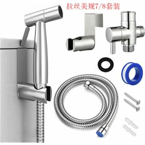 LEDFRE Handheld Toilet Bidet Faucet Sprayer Stainless Steel Bathroom Hand Bidet Spraye Set Toilet Self Cleaning Shower Head