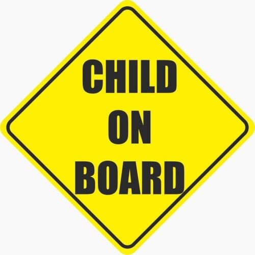 Hot Warning Car Sticker CHILD ON BOARD Accessories Laptop Decal KK Vinyl Car Styling Cover Scratches Waterproof PVC 12cm X 12cm