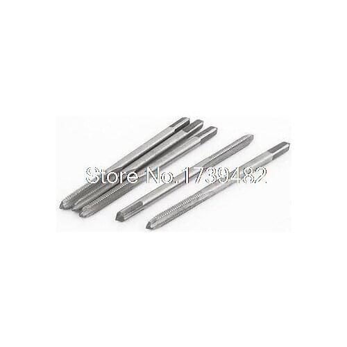 M2.5 HSS 4 Straight Flute Machine Screw Thread Metric Plug Tap 5pcs