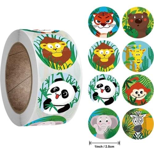 50-500pcs Animals cartoon Stickers for kids classic toys sticker school teacher reward sticker Various styles designs pattern
