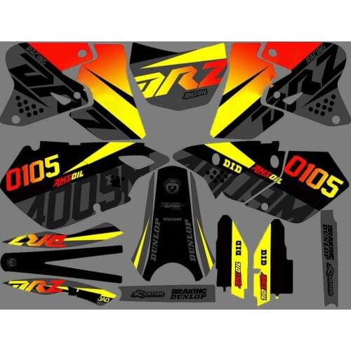 Full Graphics Decals Stickers Motorcycle Background Custom Number Name 3M For SUZUKI DRZ400 SM S E DRZ 400 SM S E 2000-2012