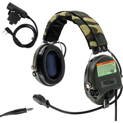 Tactical Softair Sordin Headset Noise Reduction Earphone Hunting Airsoft Headphone FG + PTT U94 Kenwood 2 Pin Plug