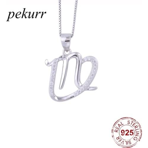 Pekurr 925 Sterling Silver Horoscope Virgo Zircon Necklaces For Women Constellation Zodiac Sign Pendants Fashion Jewelry