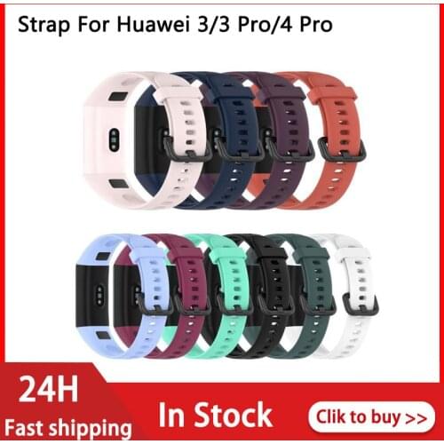 For Huawei Band 4 pro 3 3pro Strap Silicone Bracelet Watch Band Replacement Wrist Strap For Huawei 3/3 Pro Watch accessories