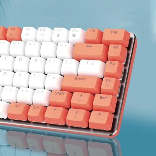 Russian/US K2 Mini Gaming Mechanical Keyboard 82 Keys Anti-Ghosting LED Backlight USB Wired Laser Keyboards For PC Laptop Gamer