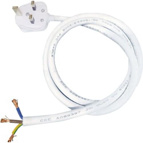 UK Plug Power Cable 0.5/1/1.5/2/3/5/10M Electric Wire Power Supply Cord AC Cable For Extension Socket Lamp