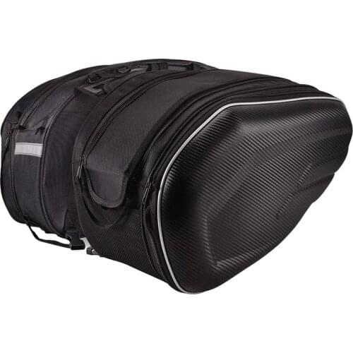 Waterproof Motorcycle Helmet Riding Travel Luggage Bags Motorcycle Saddle Bags Pu Leather Motocross Rear Seat Side Saddle Bag