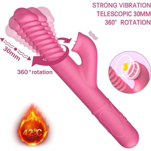 Smart Heating Telescopic Swing Vibrator Female Masturbation Tool G-spot Vaginal Stimulator Clitoral Massager Sex Toys for Couple