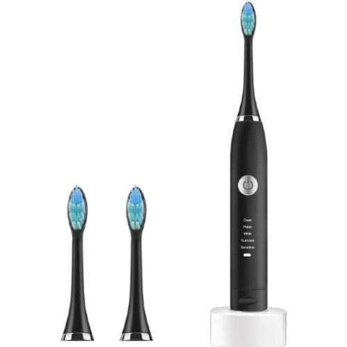 USB Whitening Sonic Electric Toothbrush for Adults with 2 Brush Heads 1 Protective Cover Included, 5 Modes with Smart Timer